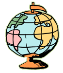 An artistic version of a globe of the
                        world.